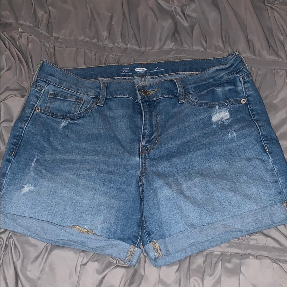 Faded Jean Shorts